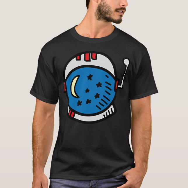 Astronaut Helm Art T-Shirt (Vorderseite)