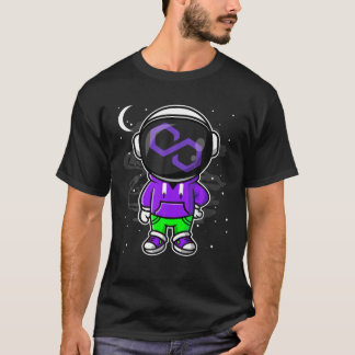 Astronaut Hiphop Polygon Matic Coin Zum Mond Cr T-Shirt