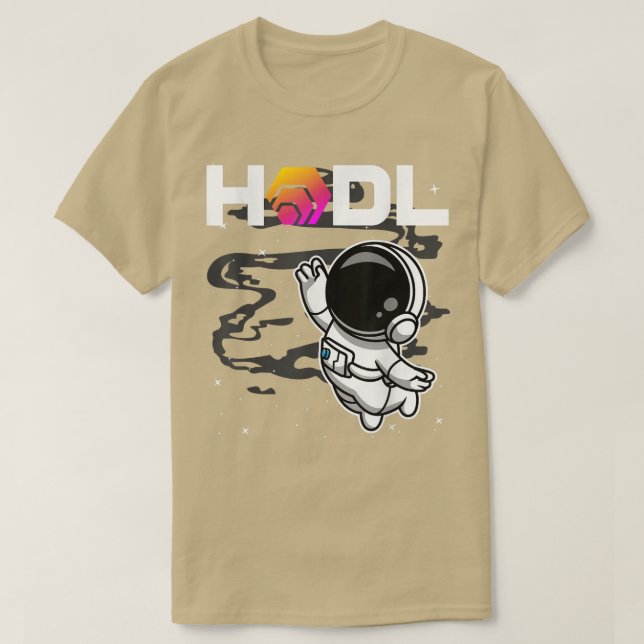 Astronaut HODL HEX Coin to Moon Crypto Token B T-Shirt (Design vorne)