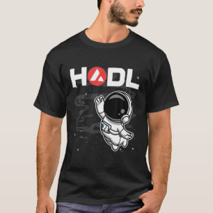 Astronaut HODL Lawine AVAX Münze Zum Mond Schreien T-Shirt