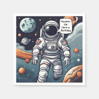 Astronaut Houston, wir haben einen Geburtstag! Serviette