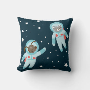 Astronaut Hund & Katze Kissen