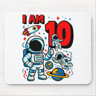 Astronaut Ich Bin 10 Jahre Alt Geburtstagsjunge 10 Mousepad