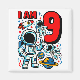 Astronaut Ich Bin 9 Jahre Alt Geburtstagsjunge 10. Magnet