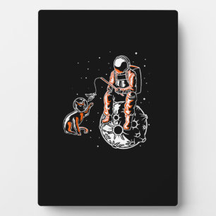 Astronaut im All mit Cat Funny Cover Fotoplatte