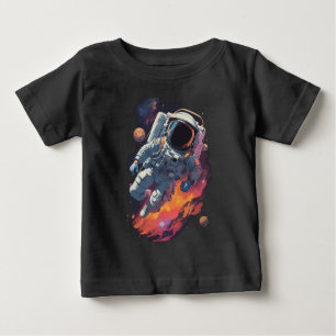 Astronaut im Galaxy-Hintergrund verloren Baby T-shirt