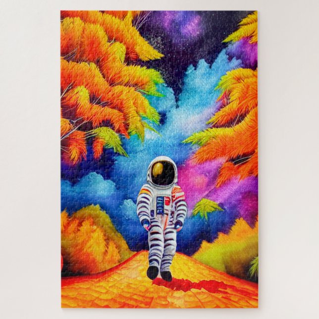 Astronaut im Herbst-Puzzle Puzzle (Vertikal)