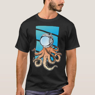 Astronaut im Ozean - Blaue See - Astronautenhelm T-Shirt