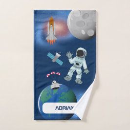 Astronaut im Thema Raumgalaxie Badhandtuch Set