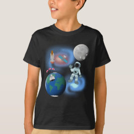 Astronaut im Thema Raumgalaxie T-Shirt