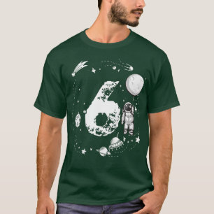 Astronaut im Weltraum 6. Geburtstag für Astronaut  T-Shirt