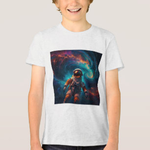 Astronaut im Weltraum fahren Tri-Blend Shirt