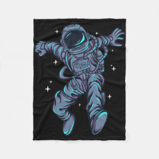 Astronaut im Weltraum Fleecedecke