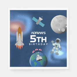 Astronaut im Weltraum Galaxy Thema Geburtstagspart Serviette