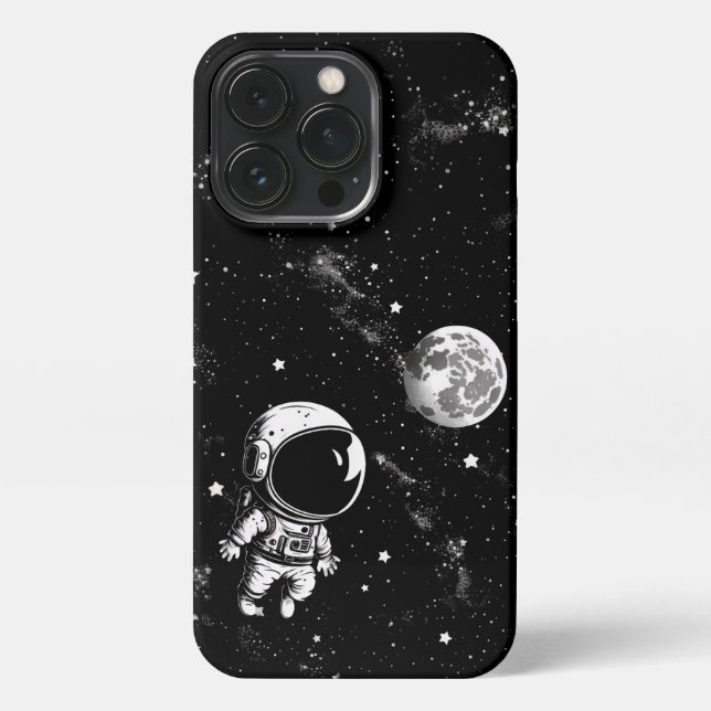 Astronaut im Weltraum iPhone Hülle (Rückseite)