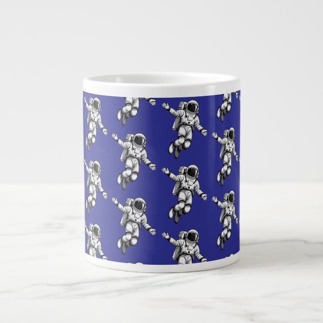 Astronaut im Weltraum Jumbo-Tasse (Vorderseite)