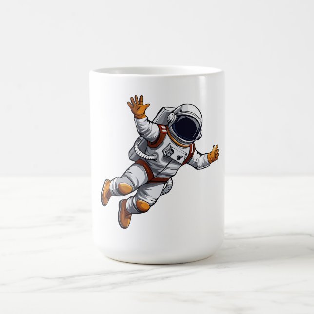 Astronaut im Weltraum Kaffeetasse (Mittel)