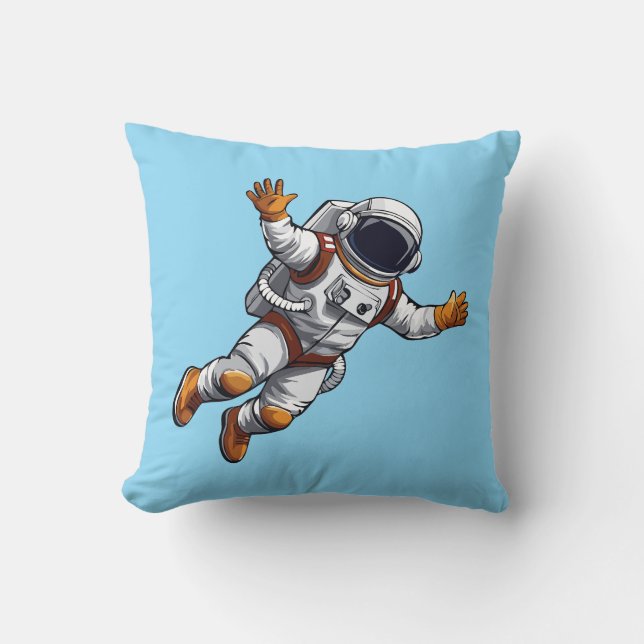 Astronaut im Weltraum Kissen (Vorderseite)