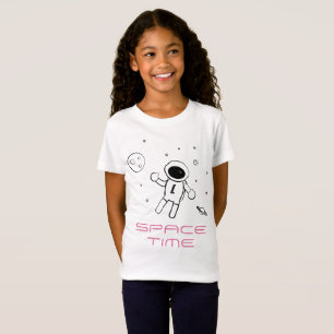 Astronaut im Weltraum - Kunst in Schwarz, Weiß und T-Shirt