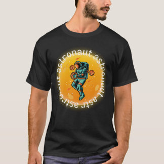 Astronaut im Weltraum mit Basketball auf der Sonne T-Shirt