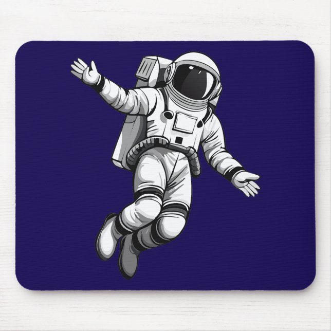 Astronaut im Weltraum Mousepad (Vorne)