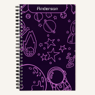 Astronaut im Weltraum Notizbuch