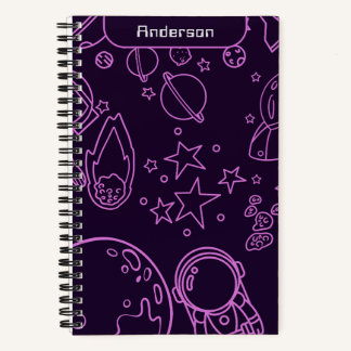 Astronaut im Weltraum Notizbuch