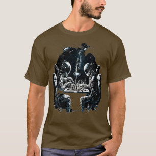 Astronaut im Weltraum Schachastronomie Spaceman 1 T-Shirt