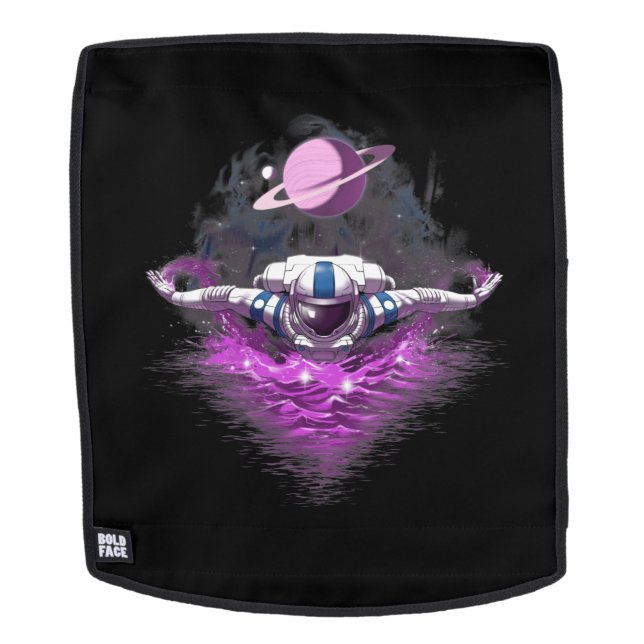 Astronaut im Weltraum schwimmen Rucksack (Abnehmbare Front)