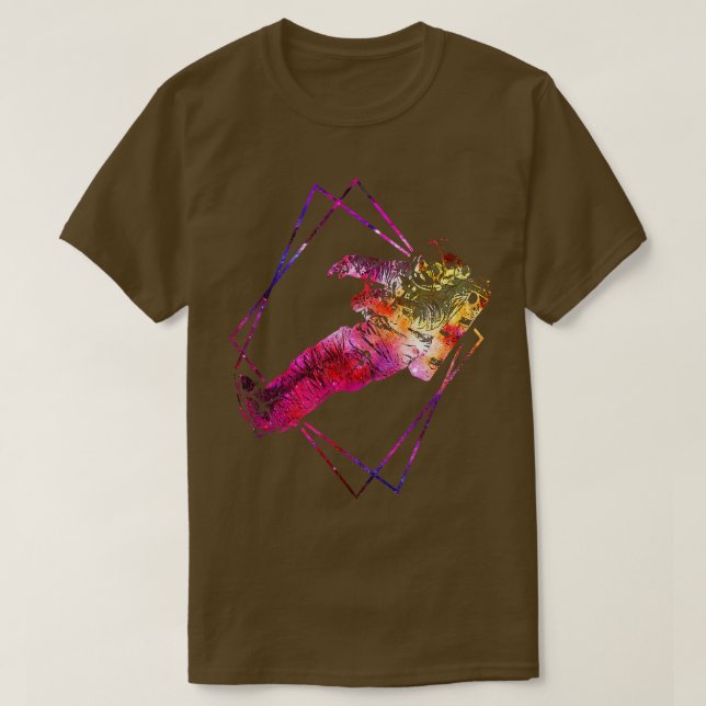 Astronaut im Weltraum T-Shirt (Design vorne)