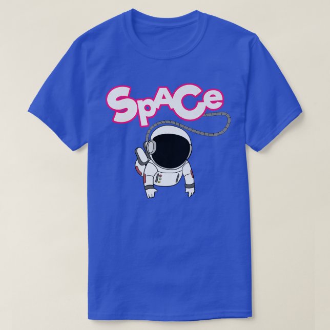 Astronaut im Weltraum T-Shirt (Design vorne)