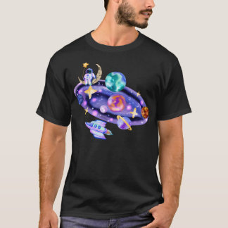 Astronaut im Weltraum T-Shirt