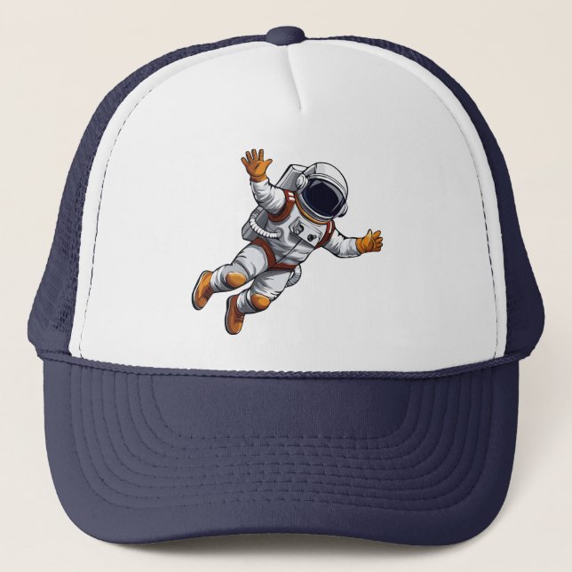 Astronaut im Weltraum Truckerkappe (Vorderseite)