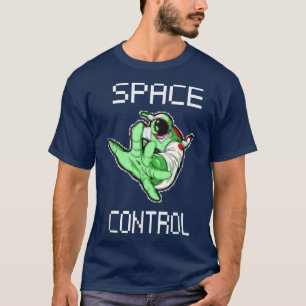 Astronaut in 8bit optics and space control  T-Shirt