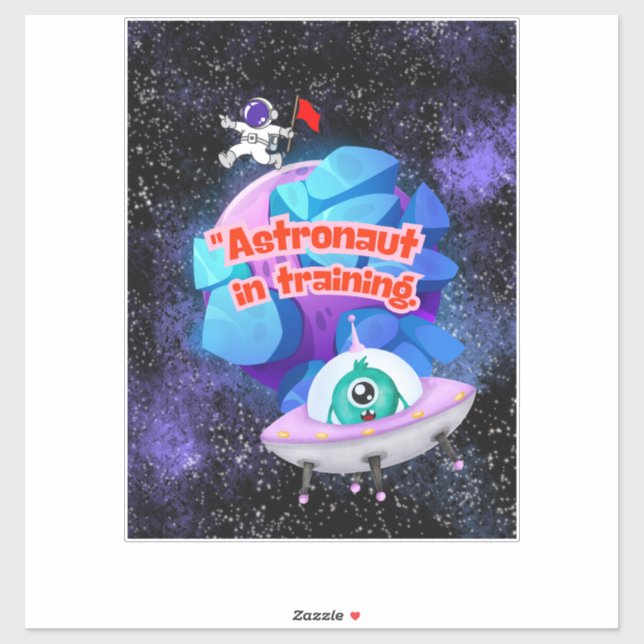 ASTRONAUT IN DER AUSBILDUNG AUFKLEBER (Blatt)