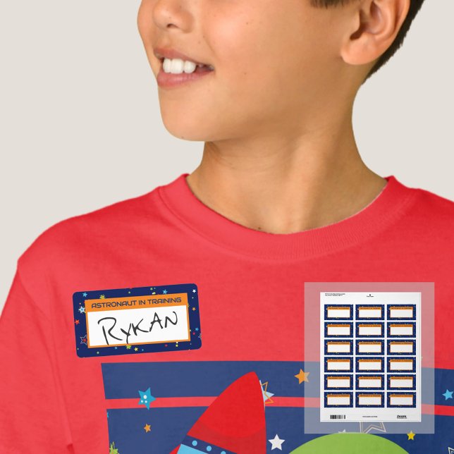 Astronaut in der Ausbildung von Aufklebern für kle Adressaufkleber (Astronaut in Training Small Name Tag Stickers - Size Small)