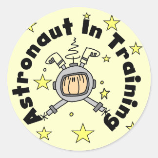 Astronaut in der Ausbildung von Tshirts und Gesche Runder Aufkleber