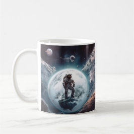 Astronaut in der Tasse der Keramik