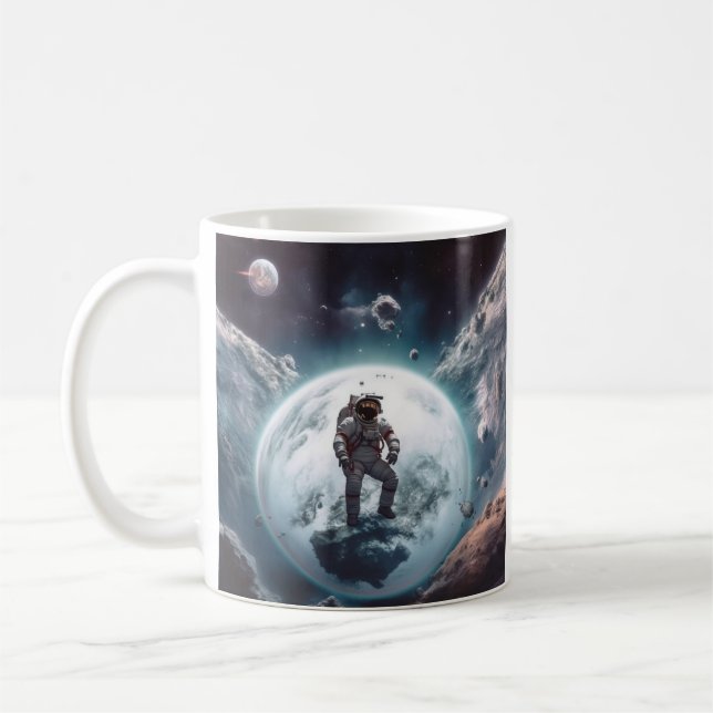 Astronaut in der Tasse der Keramik (Links)