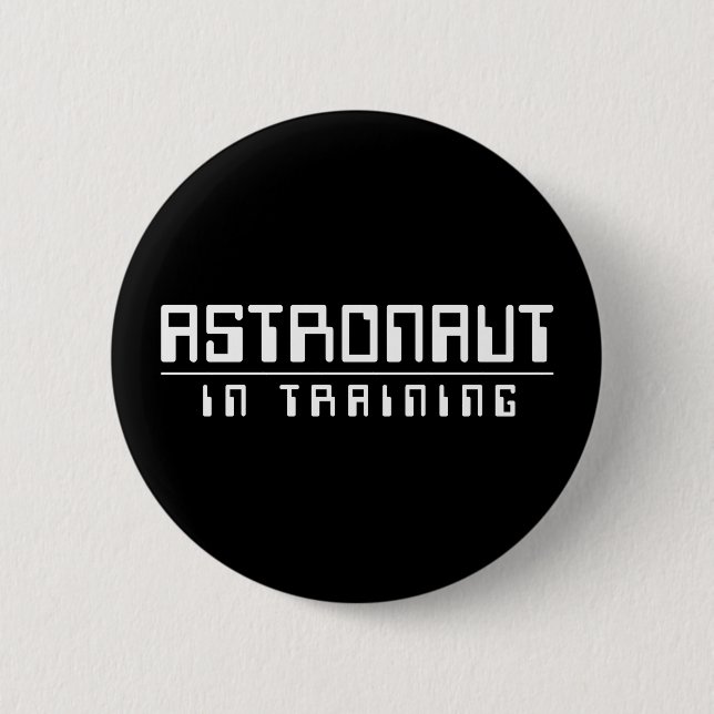Astronaut in der Trainingstaste Button (Vorderseite)