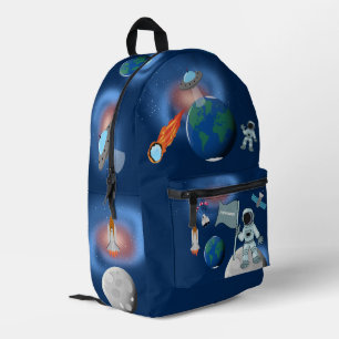 Astronaut in der Weltraumgalaxie Personalisierter  Bedruckter Rucksack