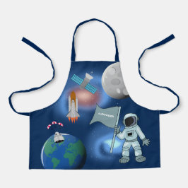 Astronaut in der Weltraumgalaxie Personalisierter  Schürze