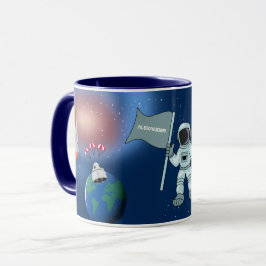 Astronaut in der Weltraumgalaxie Personalisierter  Tasse