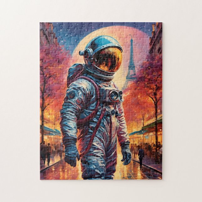 Astronaut in Paris Puzzle (Vertikal)