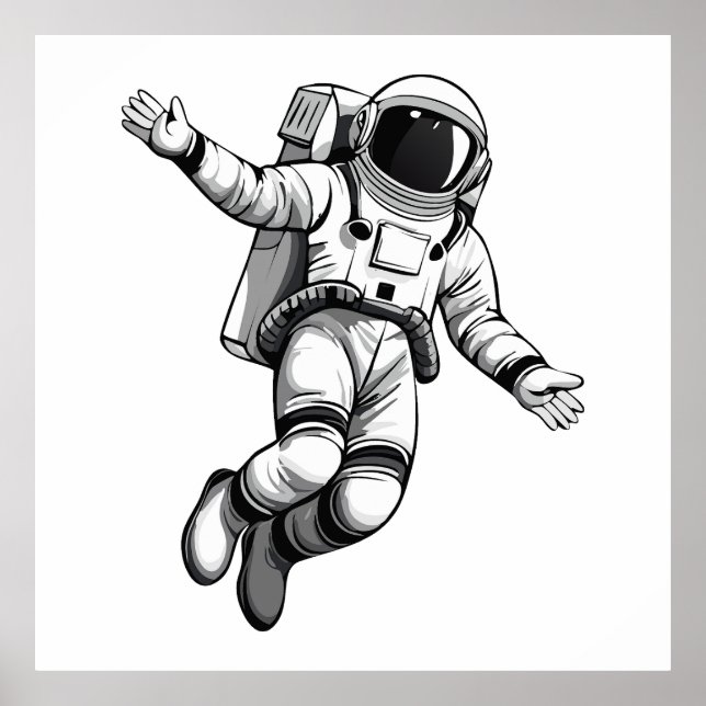 Astronaut in space poster (Vorne)