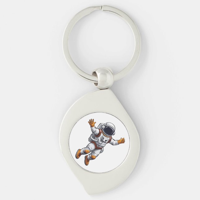Astronaut in space schlüsselanhänger (Vorderseite)