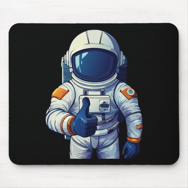astronaut in space suit showing thumb up  mousepad (Vorne)