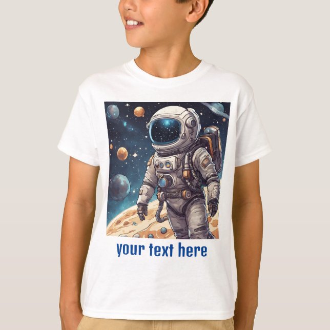 Astronaut, individuell anpassbar T-Shirt (Vorderseite)