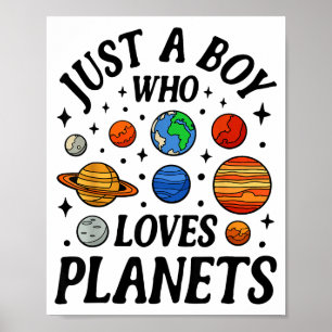 Astronaut ist nur ein Junge, der Planeten liebt So Poster