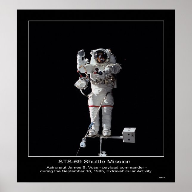 Astronaut James S. Voss Outer Space Walk Poster (Vorne)